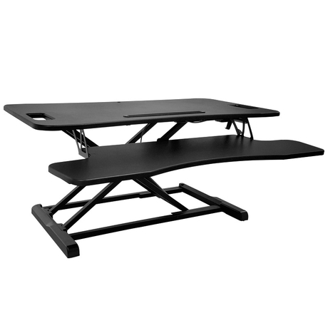 Office stand lift Height Adjustable Laptop Gas Spring Sit Stand Work Converter Desk Riser HWD-ZSZ095