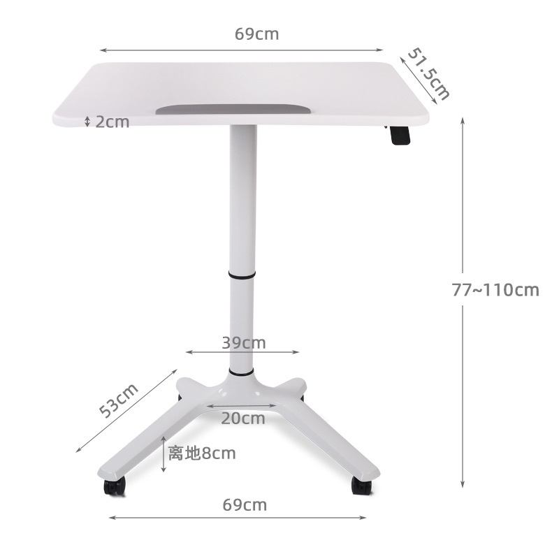 Nice Quality Sit-stand Height Adjustable Smart Desktop Pneumatic Workstation Gas Spring Modern Stand Desk HWD-PX023