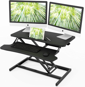 Office stand lift Height Adjustable Laptop Gas Spring Sit Stand Work Converter Desk Riser HWD-ZL00N2